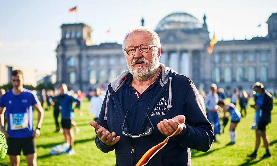 Klaus Huber beim Berlin-Marathon