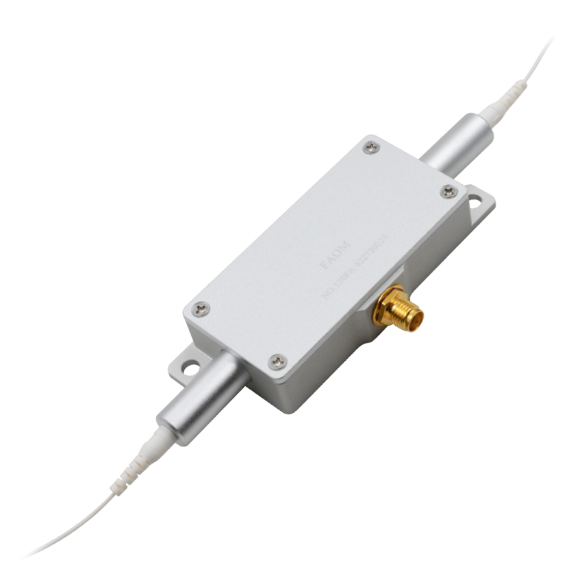 Fasergekoppelter akustooptischer Modulator